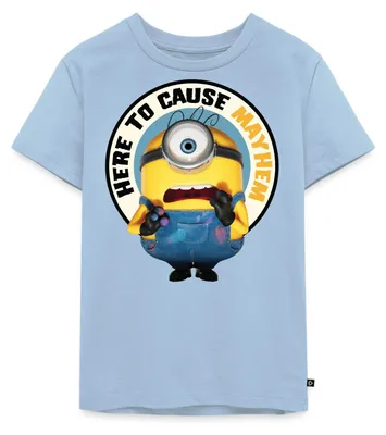 Produktbild von Spreadshirt Minions Hier Um Chaos Zu Verursachen Kinder Premium T-Shirt, 98/104 (2 Jahre), Hellblau