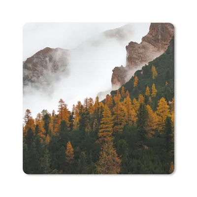 Produktbild von MuchoWow® Mauspad Mousepad Kiefer - Herbst - Berg - Landschaft 30x30 cm - Mousepads - Maus Mat - Pad - Mausunterlage - Gaming