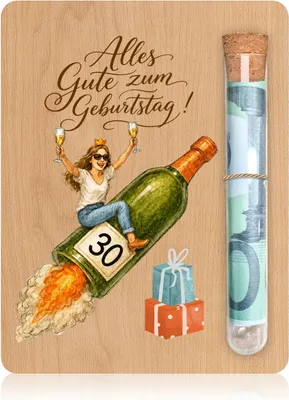 Zdjęcie produktu dla Śmieszny drewniany prezent pieniężny - Prezent na 30. urodziny