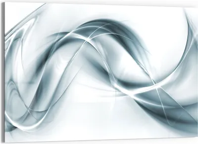 Produktbild von DEQORI Magnettafel Glas 60x40 cm 'Chrom Schwingungen' beschreibbar Whiteboard