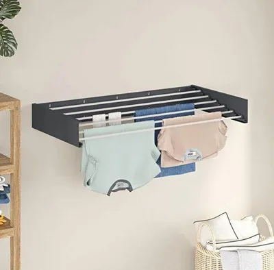 Zdjęcie produktu dla Suszarka ścienna LUNOR Belize, wysuwana, 100 cm, kolor szary przemysłowy