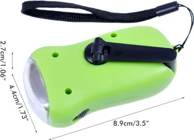 Obrázok produktu pre Mini LED ručná kľučka Dynamo Solárne napájanie Baterka Prenosná úspora energie Kempovanie