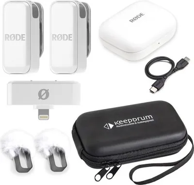 Image de Rode Wireless Micro Micro sans fil Lightning Blanc avec étui souple
