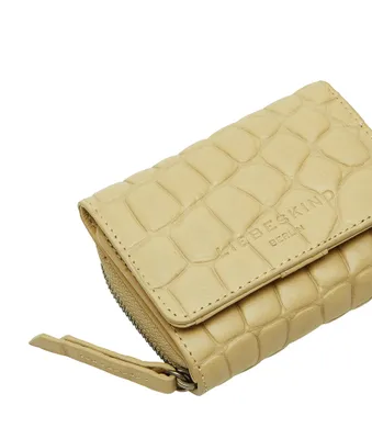 Produktbild von Liebeskind Berlin Geldbörse Pablita, hellgelb, Krokoprägung Rindsleder, OS 8,5 x 11 x 2,5 cm, RFID-Schutz, 9 Kartenfächer, Reißverschluss-Münzfach