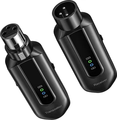 Produktbild von POGOLAB 2,4G XLR Funkmikrofon Sender Empfänger Mikrofonsystem 150 Fuß
