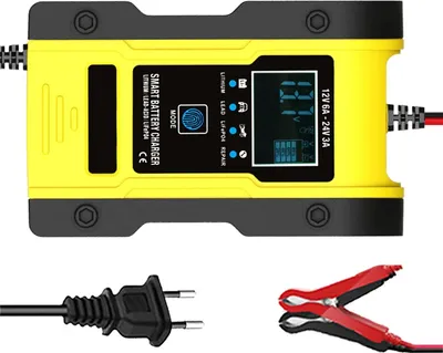 Obrázek produktu pro Inteligentní nabíječka baterií, výstup 12V 6A, 7stupňové automatické nabíjení, ŽLUTÁ (6A)