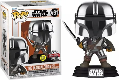 Obrázek produktu pro Funko Pop! Star Wars The Mandalorian With Darksaber GITD 491