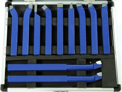 Produktbild von 11 Stück Drehmeißelset Drehstahlset Messerset Drehstähle 10x10mm Drehbank M361
