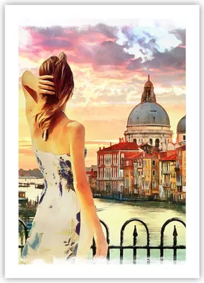 Produktbild von Poster - Poster ohne Rahmen - Venedig Brücke Wasser - 50x70 cm - Wand Bild - Wanddeko - Wandbilder - Kunstposter - Wandposter - Bilder - Kunstdruck - Wanddekoration - Wandbild - P2XPA50x70-3495