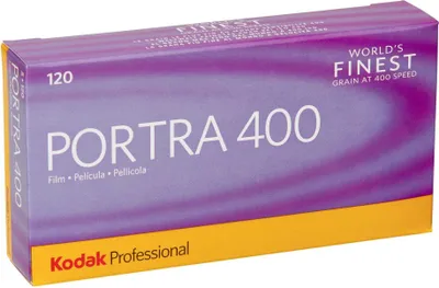 A product box for Kodak Portra 400 film.