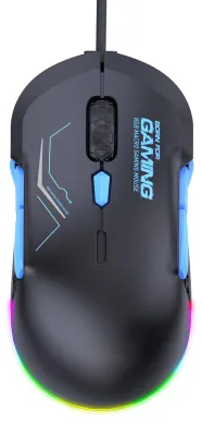 Image de Souris de jeu filaire programmable avec macros, 13 effets RVB et 12 800 DPI pour ordinateur de bureau et portable