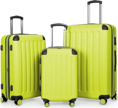 Obrázok produktu pre HAUPTSTADTKOFFER - Spree - Sada kufrov 3 ks Kufre s tvrdou škrupinou Cestovné kufre s rozšírením Sada trolley, TSA, 4 kolieska, S M & L, Farn