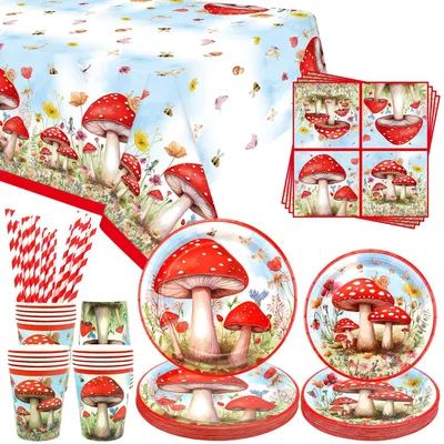 Image de Omgoods - Service de table champignon pour 20 personnes