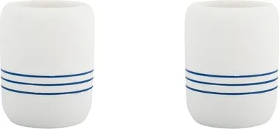 Produktbild von MSV Zahnputzbecher Zahnbürstenhalter 2-er Set Pacco 7,6 x 10,2 cm Weiß