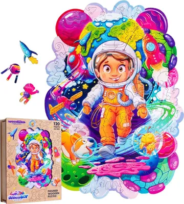 Image de WOODLIKA Space Adventurer Puzzle en bois 120 pièces