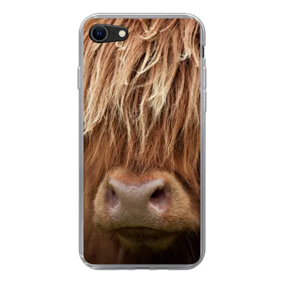 Produktbild von MuchoWow® Handyhülle Schutzhülle Hülle für iPhone SE 2022 Schottischer Highlander - Nase - Haare Silikon Softcase Handy Hülle - Schutzhülle