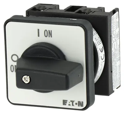 Productafbeelding van EATON T0-1-102/E AAN/UIT-schakelaar, 088709, 2-polig, 20A, 90°, inbouw, artikelnummer 088709