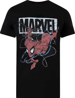 Produktbild von Spider-Man - "90´s Spidey" T-Shirt für Herren TV892 (M) (Schwarz/Rot/Weiß)
