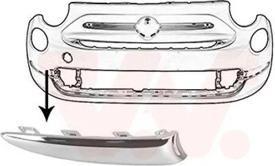 Produktbild von VAN WEZEL 1614582 Stoßstangen-Abdeckung Vorne Rechts für FIAT 500 (312) 500 C (312)