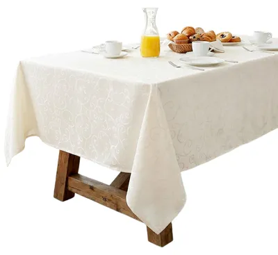 Tischdecke rechteckig, creme, 140x240 cm, Polyester, pflegeleicht