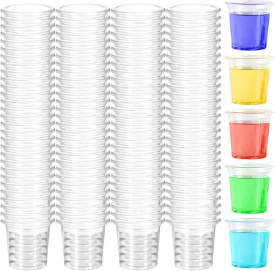 Imagen del producto de Vasos de plástico para shots, de 2 cl/20 ml, paquete de 400 unidades, transparentes, ideales para fiestas