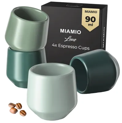 Immagine prodotto di Set di 4 tazze da caffè espresso in Vetroceramica (80 ml)