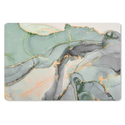 Produktbild von MuchoWow® Mauspad Mousepad Gold - Marmor - Grün - Luxus - Glitzer - Marmoroptik 27x18 cm - Mousepads - Maus Mat - Pad - Mausunterlage - Büroartikel - Desk Matten