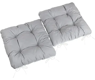 Produktbild von Sitzkissen Adele gesteppt - SET 2tlg - 40x40 cm - Grau