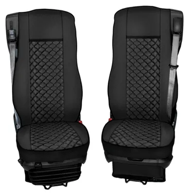 Produktbild von Sitzbezüge aus 1+1 für LKW, passend für XF, CF, LF 106 Euro 6, Schwarz