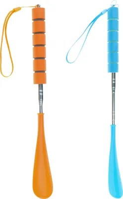 Produktbild von Reise-Schuhlöffel mit langem Griff, ausziehbar, aus Metall, für Männer, Frauen, Kinder, Senioren, 2 Stück