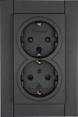 Produktbild von Kopp 929515557 Steckdose 2-fach Athenis 55 anthrazit