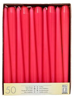 Produktbild von Papstar Leuchterkerzen Ø 2,2 cm 25 cm fuchsia, 2 x 50 Stück