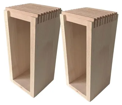 Image de Set de 2 blocs couteaux en bois Fackelmann Boisselerie