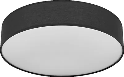 Produktbild von LEDVANCE ORBIS PARIS Deckenleuchte 480mm, schwarz, 3XE27-Sockel, kann mit smarter Lampe bestückt werden, modernes Design, mit Stoffschirm, geeignet für Innenräume, rund, IP20 Schutzklasse