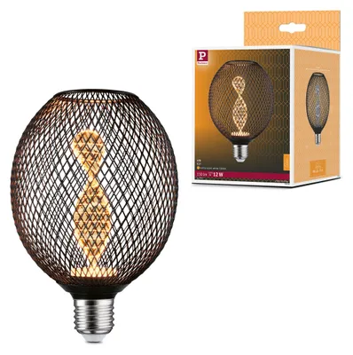 Productafbeelding van Paulmann Metalen Gloeilamp Standard 230V LED Globe Helix