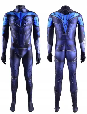 Produktbild von Hopki Nightwing Cosplay Kostüm Ganzkörperanzug 146/152