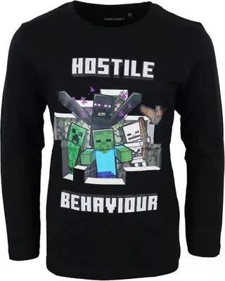 Produktbild von Fashion UK Langarmshirt Enderman Spieler Gamer schwarz (140)