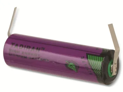 Zdjęcie produktu dla BATERIE TADIRAN Bateria litowa Tadiran SL760/T, 3,6 V, 2,2 Ah, AA z przylutowaną etykietą