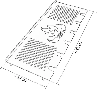 Produktbild von Warmhalterost passend für Rösle Videro G2, G3, G4, G6 | Edelstahl, Größe:G2er Flach Flame