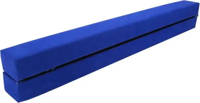 Image de Poutre de gymnastique - Poutre d'entraînement - 213 cm - Pliable - Surface en daim - Résistante - Pour enfants - Bleu