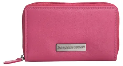Obrázok produktu pre Josephine Osthoff Peňaženka Dámska veľká kožená peňaženka s dvojitým zipsom a ochranou RFID Pánska peňaženka (262)