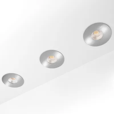 Produktbild von SSC-LUXon YOKU 3er Set Strahler LED Einbau IP65 mit GU10 LED 3W neutralweiß 230V - Einbauspot außen schwenkbar 230V silber rund