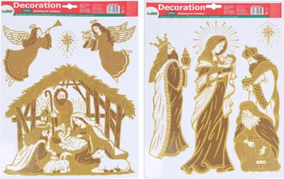 Image de Décoration de fenêtre 41 x 29 cm Crèche de Noël