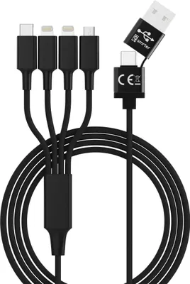 Produktbild von Smrter Hydra Elite 6-in-1 Nylon-Ladekabel 1,2m 2x Lightni