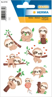 Produktbild von HERMA The Little Sloth, 9 Stück(e), Mehrfarbig