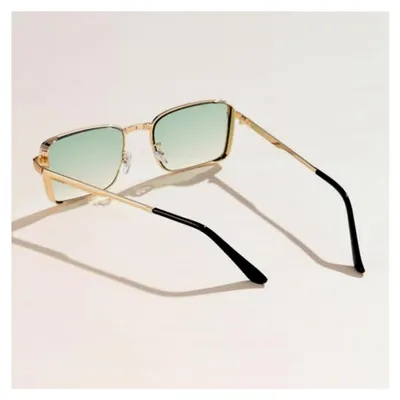 Produktbild von Klassische Rechteckige Sonnenbrille mit Metallrahmen für Damen und Herren