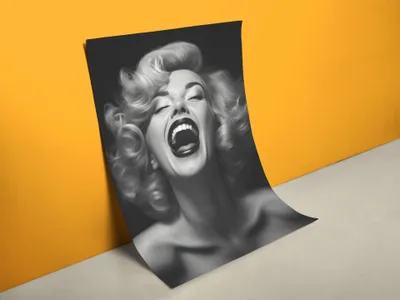 Produktbild von Marilyn Monroe Bild - Exklusives Retro Flirt Poster | Größe in cm: 50 x 70