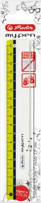 Produktbild von Herlitz Lineal "my.pen" / 17cm / Farbe: lemon