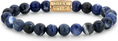Produktbild von Rebel and Rose Stones Only RR-80094-G Herrenarmband, Armbandumfang:19cm