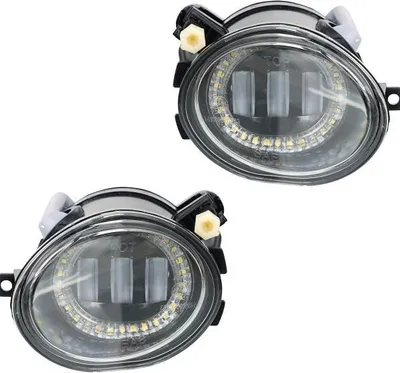 Obrázok produktu pre Sada LED hmlových svetiel vhodná pre BMW radu 5 E39 (95–04), radu 3 E46 (kupé/kabriolet/sedan/kombi) (98–07), čierna/číra (balík M)